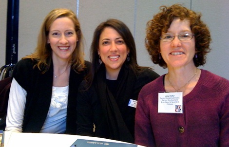 photo of Sharon Powers, Jennifer Barr, and Amy Feifer, of the Bi-College Career Development Office